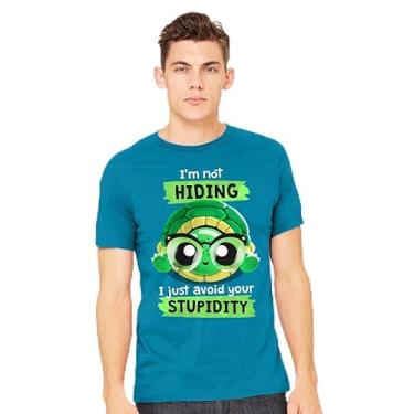 Imagem de TeeFury - Tartaruga inteligente - camiseta masculina animal, Royal, XXG