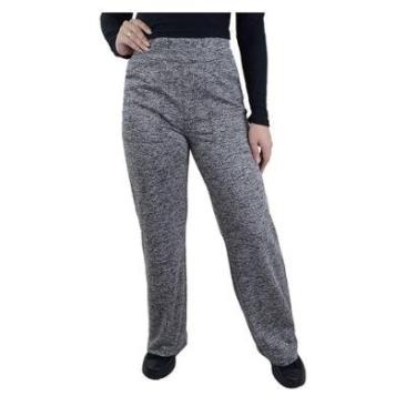Imagem de Calça Feminina Lado Avesso Tweed Wide Leg  Mescla L124-Feminino
