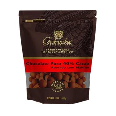 Imagem de Gotas Chocolate Puro 40% Cacau Gobeche - Adoçado com Maltitol e Stevia - 400g