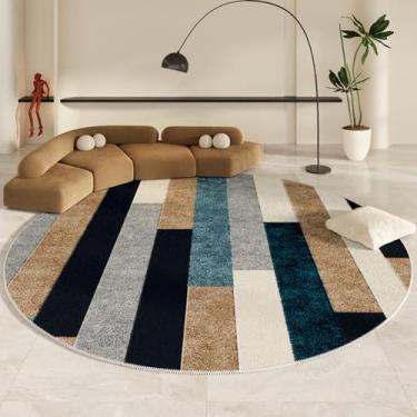 Imagem de Sala de estar grande área tapete redondo quarto cabeceira tapetes sofá cobertor cadeira à prova dwaterproof água anti deslizamento, b, 300x300cm