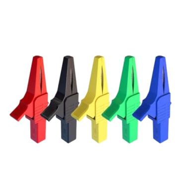 Imagem de Conjunto de 5 Garras Jacaré Plug Banana de 4 mm, 1000V 32A CAT III, Cores Sortidas