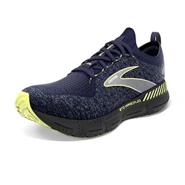 Imagem de Brooks Tênis de corrida masculino Glycerin StealthFit GTS 20, Azul/ébano/limão, 15