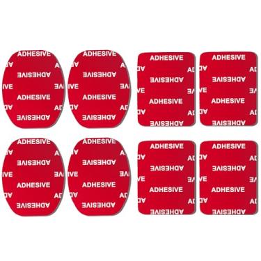 Imagem de VIIMAKE 8 peças de almofadas adesivas adesivas 3M para suporte de base de capacete plano curvado GoPro, kits de substituição de fitas adesivas de dupla face para GoPro Hero 10, 9, 8, 7, 6, câmera de