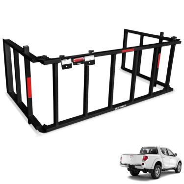 Imagem de Extensor de Caçamba L200 Triton 2008 a 2018 Rampa Preto Reforçado 350kg Gtnox