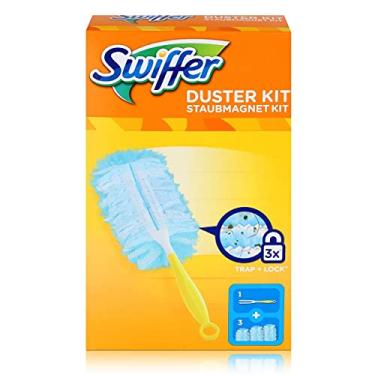 Imagem de Swiffer Conjunto de limpeza de pó de microfibra, 1 alça e 3 almofadas de substituição (pacote com 1x1 peça)
