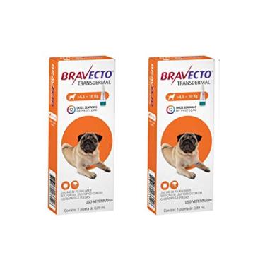Imagem de Combo 2 Antipulgas Bravecto 4,5 a 10kg Transdermal Cães