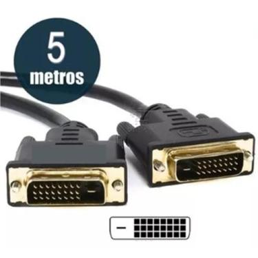 Imagem de Cabo Dvi Para Dvi Macho 5 Metros Dual Adaptador Devei - A.R Variedades