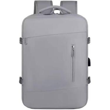 Imagem de Mochila Mala Unissex Com Bolso Expansível Espaço Para Notebook Cabo US