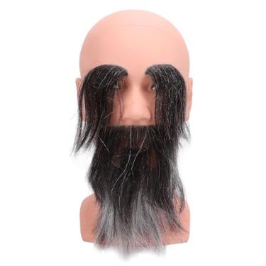 Imagem de Cabeça de Manequim Masculino Com Barba, Cabeça de Manequim Careca de Barbeiro Com Sobrancelhas de Barba Longa, Cabeça Careca de Prática de Barbeiro Cabeça de Manequim de Barbeiro