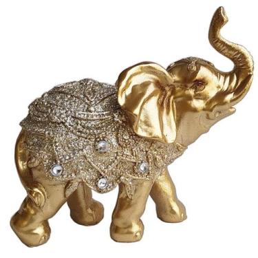 Imagem de Elefante Decorativo Em Resina Indiano Sabedoria Sorte Top K200 - Luthi