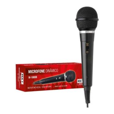 Imagem de Microfone com fio para karaoke MXT 1800B -- Preto -- Cabo 3 metros