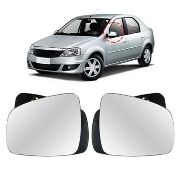 Imagem de Lente Retrovisor Renault Logan 2010 a 2014 Escolha o Lado - Evo-X Retr