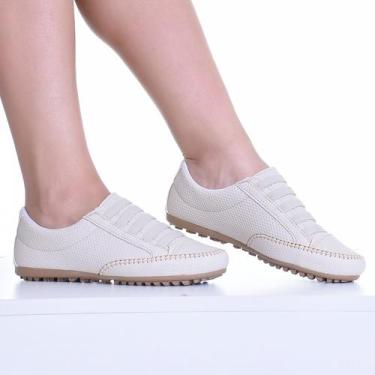 Imagem de Sapatênis Feminino Em material ecológico Leve e Confortável Para Qualq