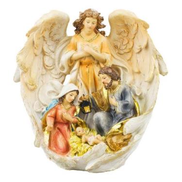 Imagem de Enfeite Presépio Resina Natal Natalino Anjo Da Guarda 20cm  - Taimes