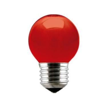 Imagem de Lâmpada Incandescente Taschibra Bolinha 15W 110V, Vermelha