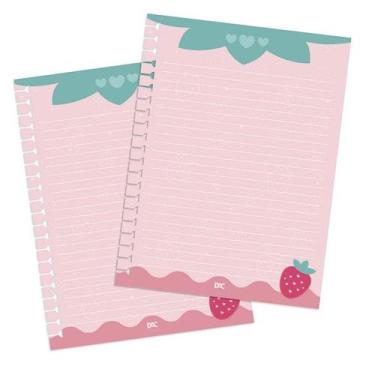 Imagem de Refil de Folhas para Caderno SMART Mini Hello com 48 Folhas Decoradas 