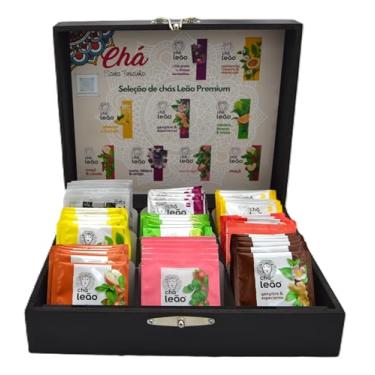 Imagem de Cha Premium Caixa De Madeira Mix 09 Blends Leão 54 Sachês