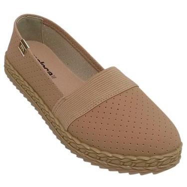 Imagem de Sapatilha Moleca Feminina Nobuck Microperfuros Casual, Nude, 37