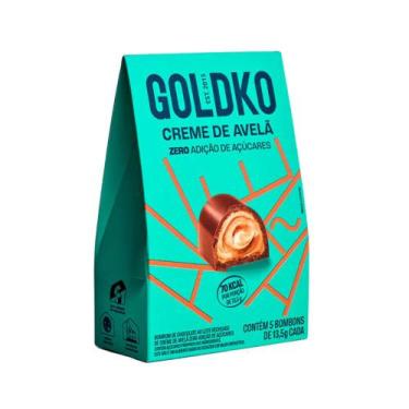 Imagem de Bombom de Chocolate ao Leite Recheado de Creme de Avelã Goldko 67,5g