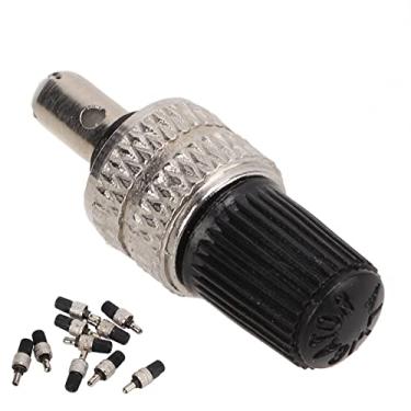 Imagem de Kit de núcleo de válvula de pneu de bicicleta de 10 peças com tampa, núcleo de haste de válvula alemã de latão banhado para veículos elétricos