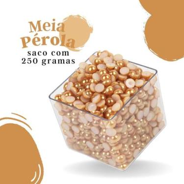 Imagem de Meia Pérola Dourada - 06 Mm Pacote Com 250 Gramas - Nybc