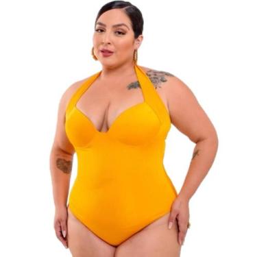 Imagem de Maio body Plus size meia taça com bojo alça reforçada 48/52 - Tropican