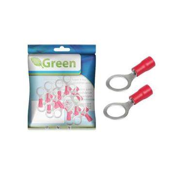 Imagem de 20X Terminal Olhal 8 Pré-isolado Vermelho 0,50 Até 1,50mm² - GREEN