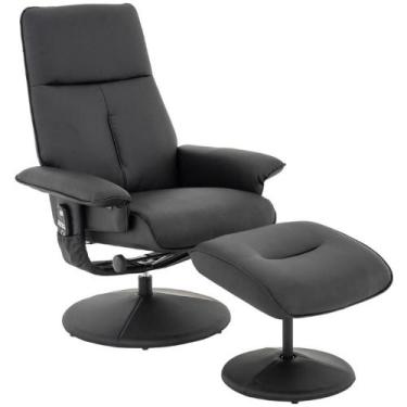 Imagem de Poltrona de Massagem Reclinável Com Apoio Para Pés Holmes R01 PU Preto