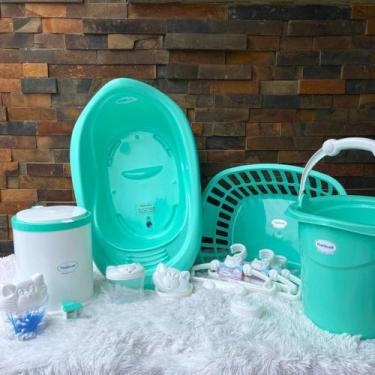 Imagem de Kit Banho Banheira 22 L Saboneteira Lixeira ofuro 9 IENS - Plastbrasil