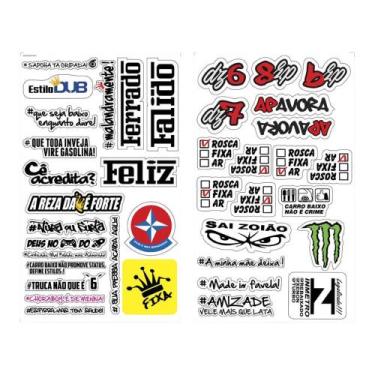 Imagem de Adesivo Autocolante Stickers Automotivos Coleção 1 - Império da Impres