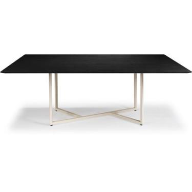 Imagem de Mesa de Jantar Diadema Aço Carbono Dourado - Drop mobiliário