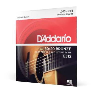 Imagem de Encordoamento Violão Aço 13-56 D Addario 80/20 Bronze EJ12