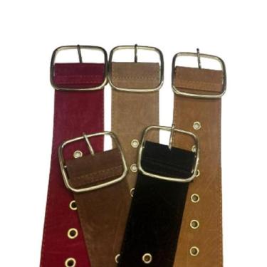 Imagem de Cinto Feminino Com Furos Em Metal Dourado Cores Modelo Grosso MZS-2066