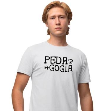 Imagem de Camisa Camiseta Masculina Estampada Pedagogia 100% Algodão Fio 30.1 Pe