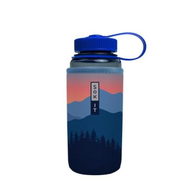 Imagem de Sok It BotlSok Capa de neoprene isolada para garrafa de água (Blue Ridge, serve para CamelBak ou Nalgene de 473 ml)