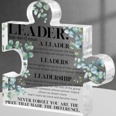 Imagem de ORIGACH Thank You Gifts for Leader Boss Supervisor Manager Mentor - Presentes de despedida da aposentadoria Presente de acrílico gravado 12 x 12 cm - Presentes de agradecimento de colegas de trabalho