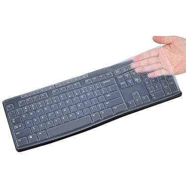 Imagem de CaseBuy Capa de teclado para teclado Logitech MK270 MK295 sem fio e teclado Logitech K200 K260 K270 MK200 MK260 (transparente)