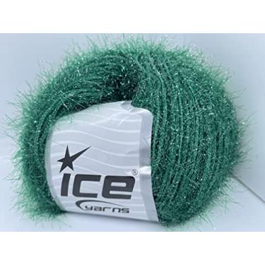 Imagem de Fio de cílios de nylon Ice Yarns Metallic Lurex verde brilhante 50 g 153 m, verde, brilhante