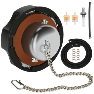 Imagem de CILOYU Tampa do tanque de combustível a gás com corrente compatível com Predator 212cc 196cc 6,5hp motor Coleman CT200U BT200X CT200U-EX Baja Warrior Heat Massimo Mini Bike Go Kart peças de gerador de