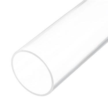 Imagem de Rebower Tubo rígido de plástico transparente de 35.6 cm 54 mm x 60 mm (2 1/20.3 cm x 6.0 cm) tubo de acrílico redondo de policarbonato, [para encanamento, hidráulica, aquário, faça você mesmo]
