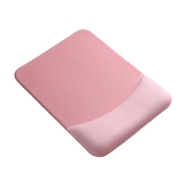 Imagem de AsrMyjcx Mouse Pad com Apoio de Pulso Mousepad Ergonômico Família Amigos Presente Apoio de Pulso Mouse Pad para Oficina Casa Café Jogos Laptop, Rosa