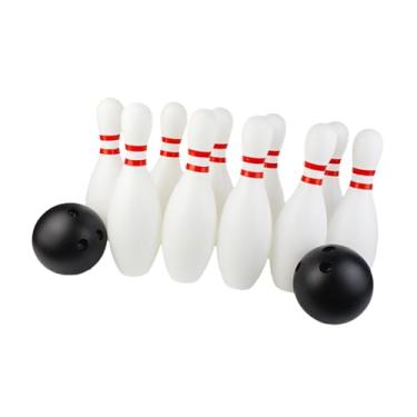 Imagem de Luwecf Conjunto de boliche infantil, jogo de lembrancinhas para festa, jogo de esportes ao ar livre, brinquedos de boliche ao ar livre para gramado, 25cm