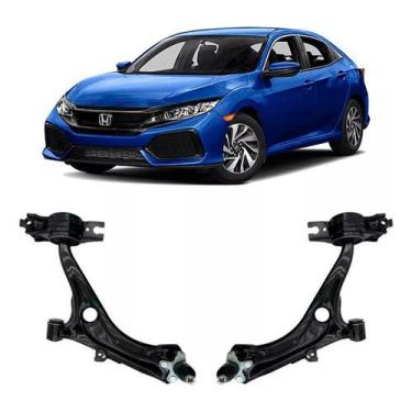 Imagem de Par Bandeja Inferior Dianteiro Honda Civic G10 17 18 19 20 - Vituri