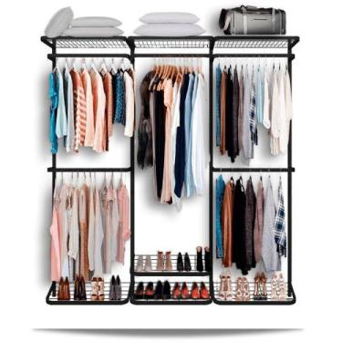 Imagem de Closet Aramado - Linear CLR371 - 1,90 - Smart Black - Casa Expressa