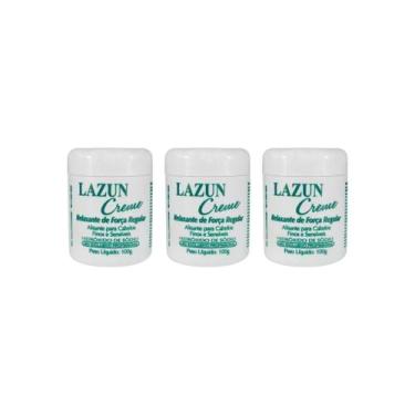 Imagem de Alisante Lazun 100g Verde-Regular-Kit C/3un