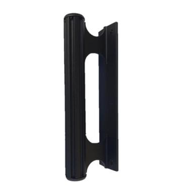 Imagem de Puxador Porta Portao Aluminio Madeira Ferro Buzio Reto Preto 150mm - V