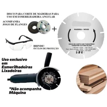 Imagem de Disco de cortar madeira com flanges para uso em esmerilhadeira angular
