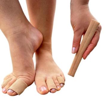 Imagem de Tecido Gel Tubo Bandagem Dedo Pé Pés Calos Protetores Mão - Zaida