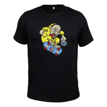 Imagem de Camiseta Plus Size Unissex Malha 30.1 Estampada Skatista Irado - Surpr
