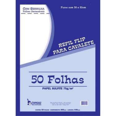 Imagem de Papel para FLIP-CHART Serrilhado 64X88CM 75G - Bloco com 50 Folhas - T
